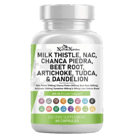 TUDCA Milk Thistle NAC Chanca Piedra Beet Root Artichoke Dandelion